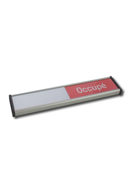 OccupPlaque, petit modèle, chants noir, "Occupé"