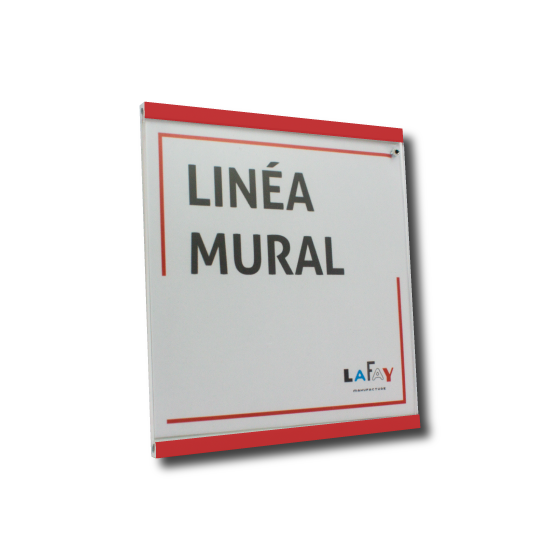 Photo linéa mural rouge