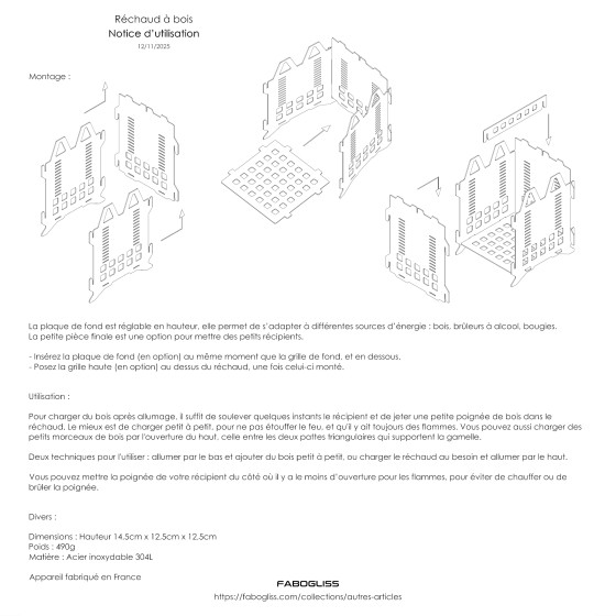 Réchaud nomade pour snacking