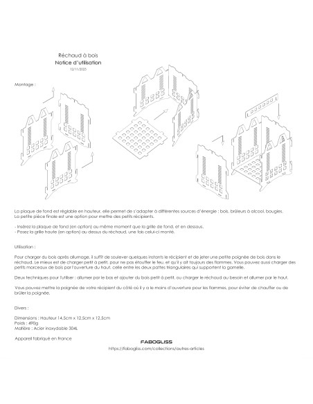 Réchaud nomade pour snacking