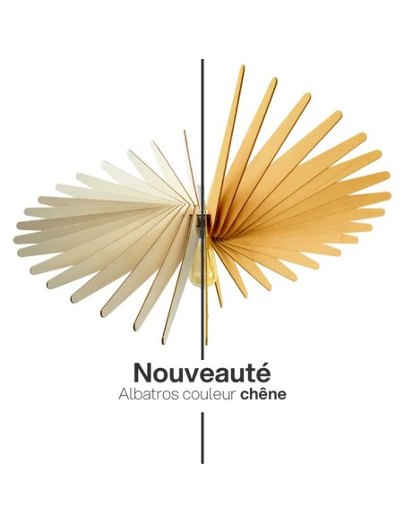 Suspension lumineuse élégante et moderne en bois