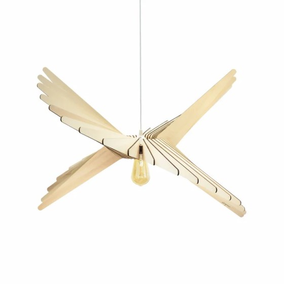 Suspension lumineuse élégante et moderne en bois