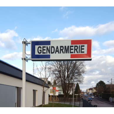enseigne caisson tricolore gendarmerie nationale