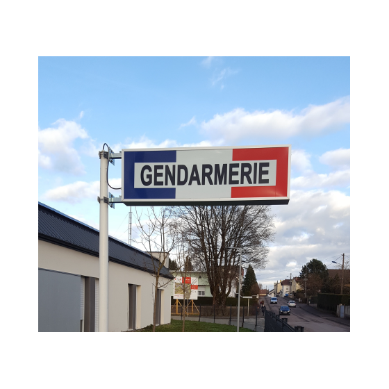 enseigne caisson tricolore gendarmerie nationale