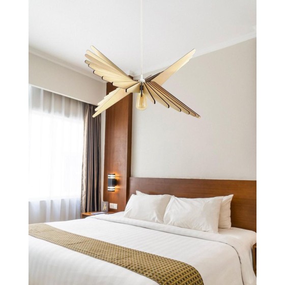 Suspension lumineuse élégante et moderne en bois