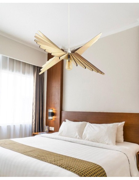 Suspension lumineuse élégante et moderne en bois