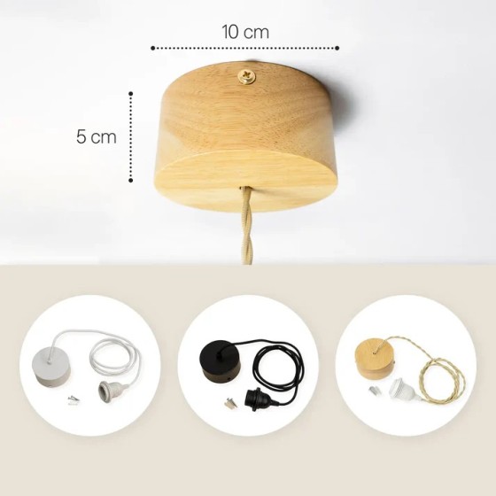 Suspension lumineuse poétique et enveloppante en bois
