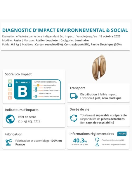 Assia, l'applique murale en bois design qui illumine votre espace