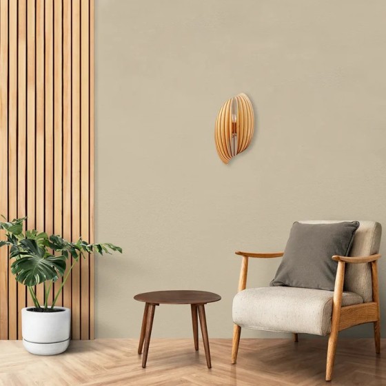 Assia, l'applique murale en bois design qui illumine votre espace