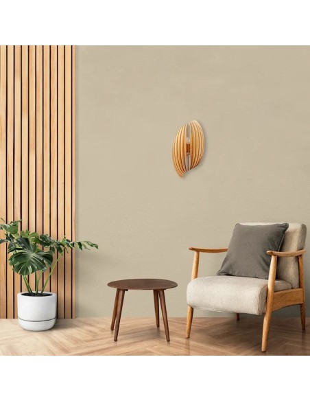 Assia, l'applique murale en bois design qui illumine votre espace
