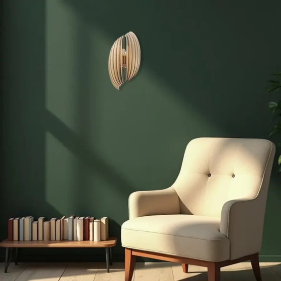 Assia, l'applique murale en bois design qui illumine votre espace