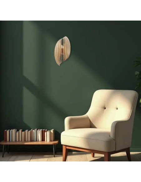 Assia, l'applique murale en bois design qui illumine votre espace