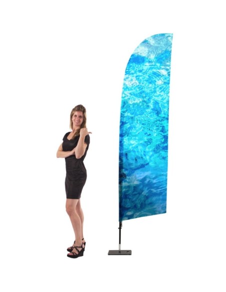 Oriflamme publicitaire personnalisable en fibre de verre