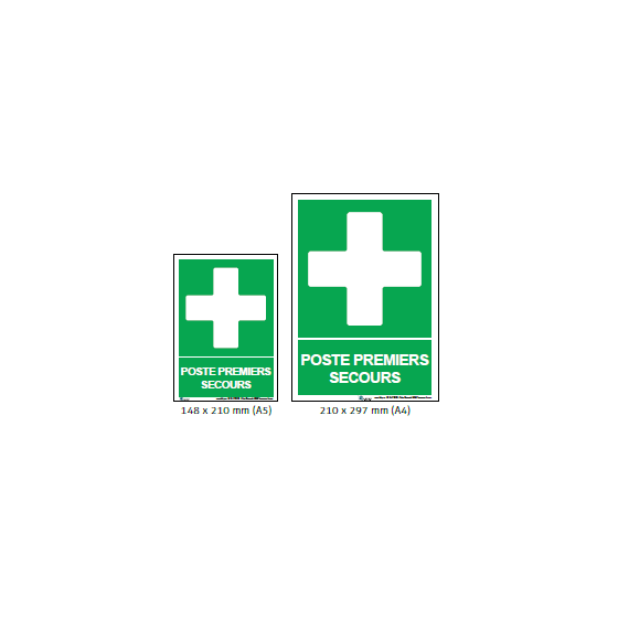 Panneau Poste de 1ers Secours – Affichage obligatoire en entreprise