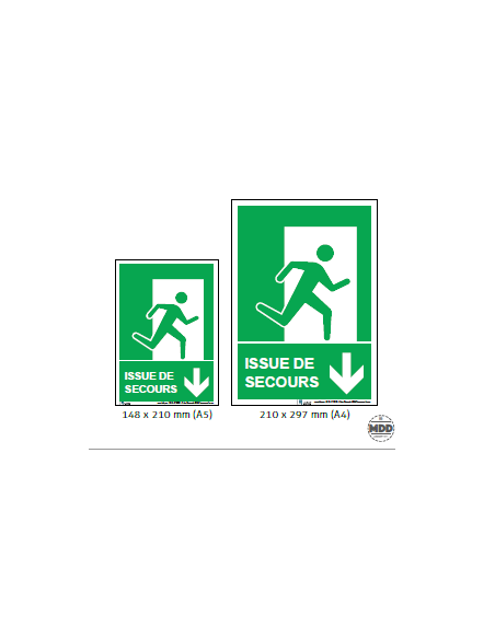 Panneau Issue de Secours – Affichage obligatoire