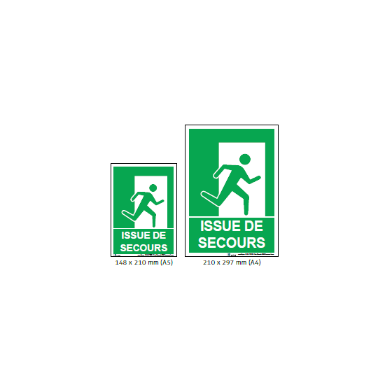 Panneau Issue de Secours – Affichage obligatoire