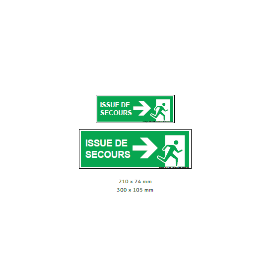 Panonceau Issue de Secours – Affichage obligatoire