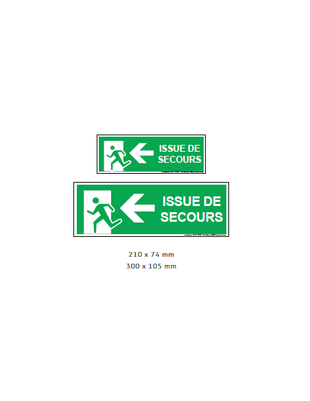 Panonceau Issue de Secours – Affichage obligatoire