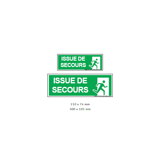 Panonceau Issue de Secours – Affichage obligatoire