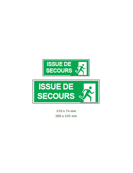 Panonceau Issue de Secours – Affichage obligatoire