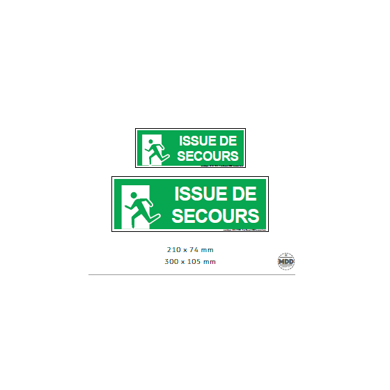 Panonceau Issue de Secours – Affichage obligatoire