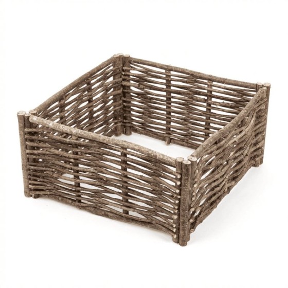 Cache pot naturel en noisetier