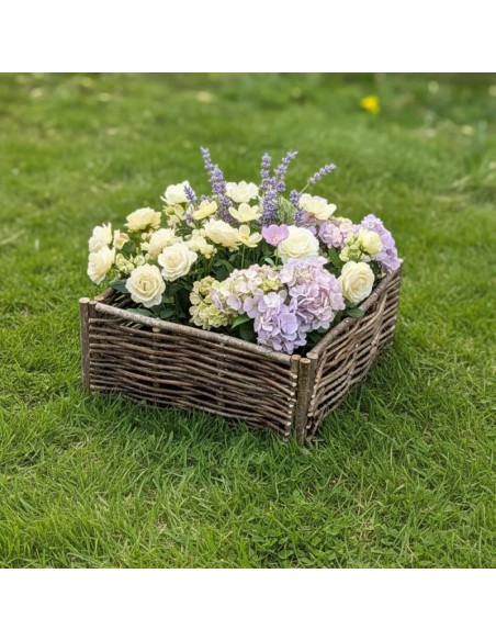 Cache pot naturel en noisetier