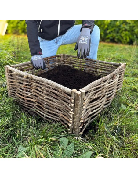 Cache pot naturel en noisetier