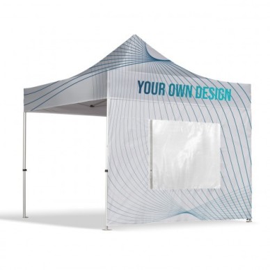 Mur pour tente publicitaire avec fenêtre