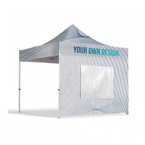 Mur pour tente publicitaire avec fenêtre