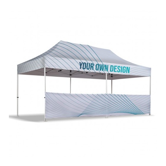 Habillage de comptoir pour mur de tente