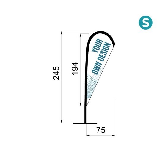 Fly Banner Voile ou Beach Flag Goutte