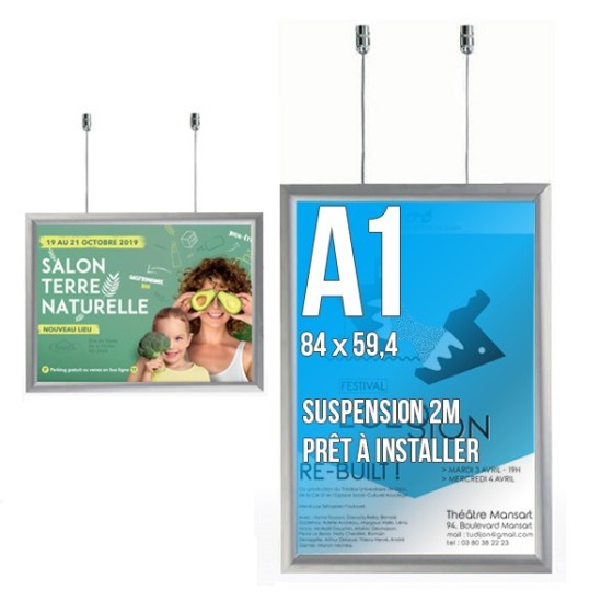 Kit cadre clic double face suspendu