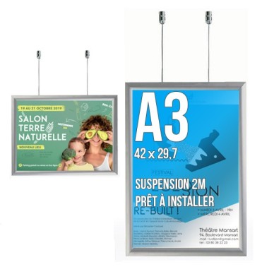 Kit cadre clic double face suspendu 2