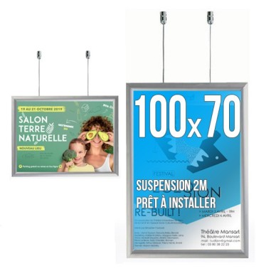 Kit cadre clic double face suspendu 2