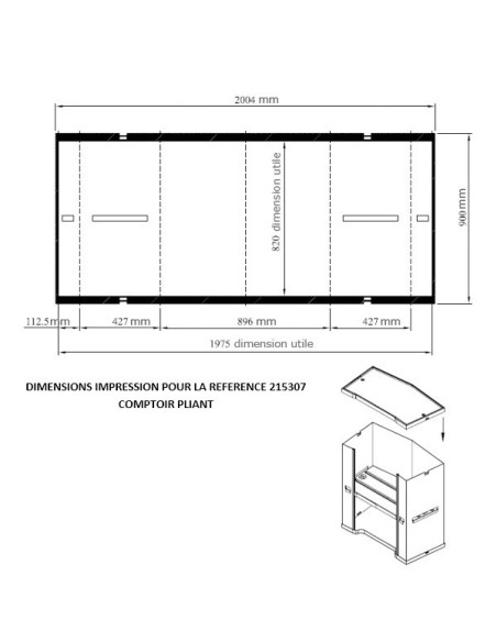 Kit comptoir d'exposition pour opération de communication