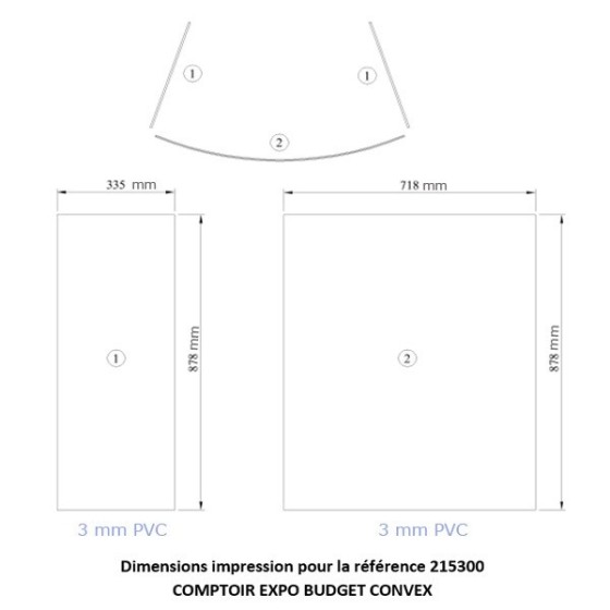 Comptoir d'exposition pour opération de communication à petit budget