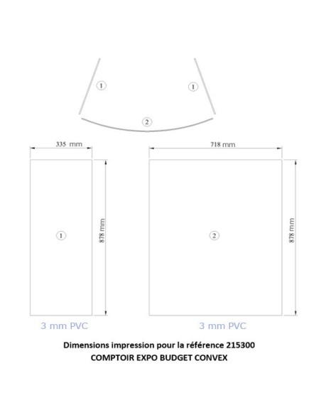 Comptoir d'exposition pour opération de communication à petit budget