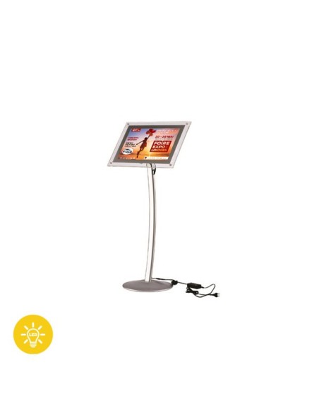 Porte Menu sur pied lumineux