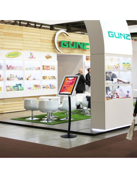 Porte Menu sur pied lumineux