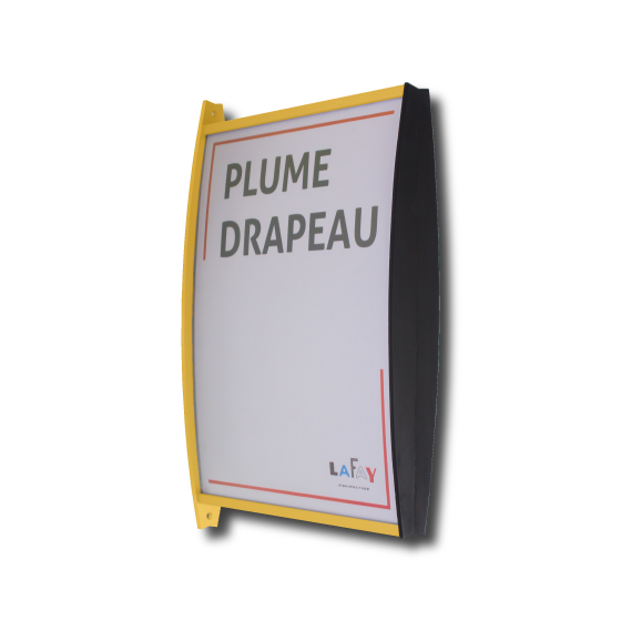 Photo produit Plume drapeau laqué jaune