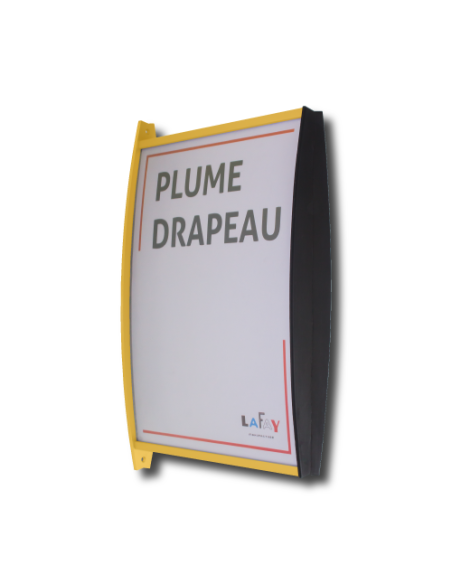 Photo produit Plume drapeau laqué jaune
