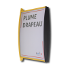 Photo produit Plume drapeau laqué jaune
