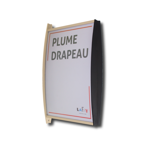 Photo produit Plume drapeau laqué beige