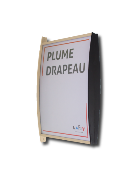 Photo produit Plume drapeau laqué beige