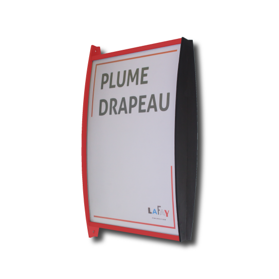 Photo produit Plume drapeau laqué rouge