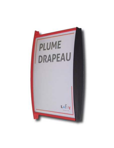 Photo produit Plume drapeau laqué rouge