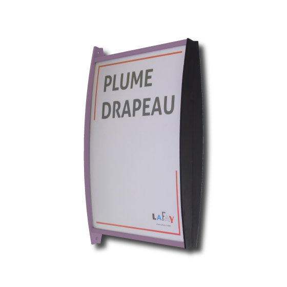 Photo produit Plume drapeau laqué violet