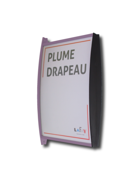 Photo produit Plume drapeau laqué violet