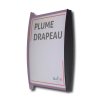 Photo produit Plume drapeau laqué violet